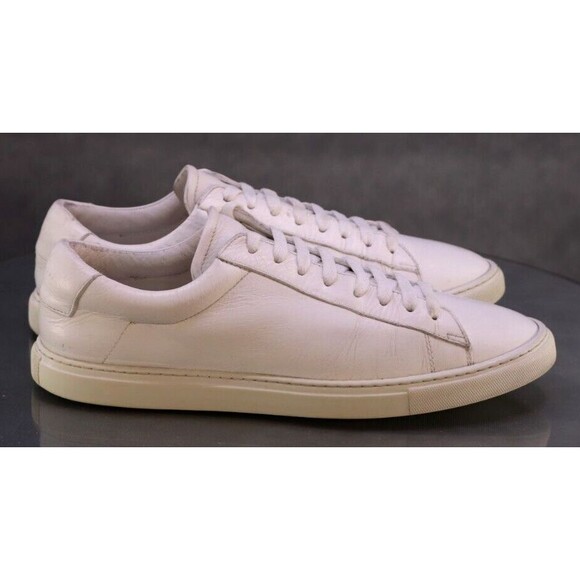 Oliver Cabell Low 1 Women's Sneakers Shoes Size 8 Italian Calfskin Leather White - Picture 4 of 13